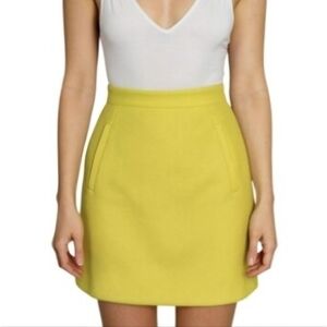 J.CREW Yellow Wool Mini Skirt